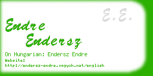 endre endersz business card